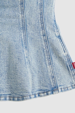 Top en jean Leighton Peplum - Bleu