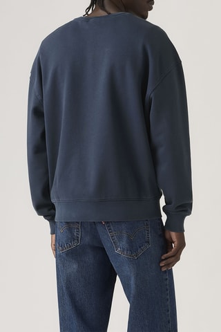 Sweat Boxy Graphic Crew - Bleu