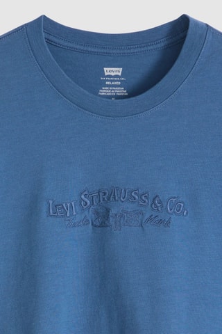 T-shirt Relaxed Fit Serif - Bleu