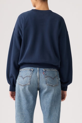 Sweat Vintage Boxy Crew - Bleu