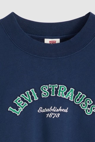 Sweat Vintage Boxy Crew - Bleu