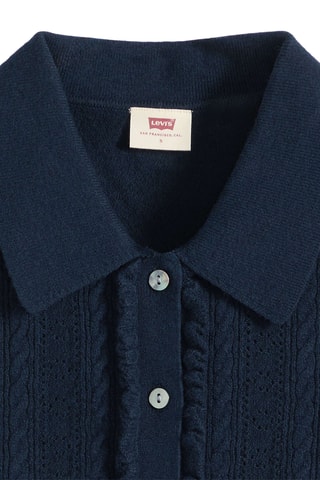 Gilet Super Soft Mini Ruffle Vest Blazer - Bleu