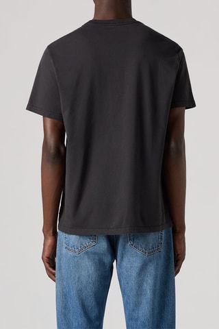 T-shirt Relaxed Fit Serif Logo  - Noir