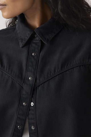 Chemisier en jean Logan Tencel Shacket - Noir