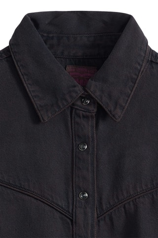 Chemisier en jean Logan Tencel Shacket - Noir