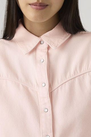 Camicia in jeans Logan Tencel Shacket Dusty Crystal - Rosa
