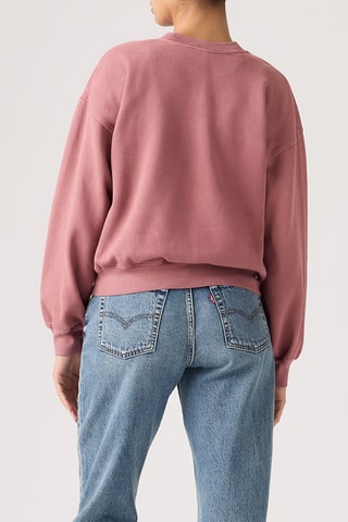 Sweat boxy Vintage H126 Crus - Rouge