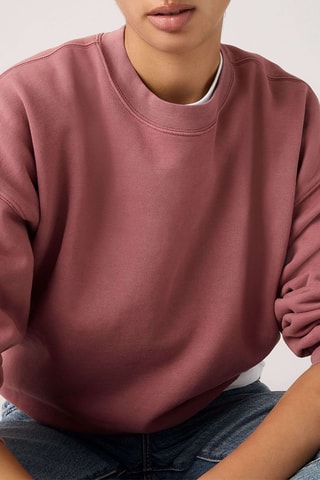 Sweat boxy Vintage H126 Crus - Rouge