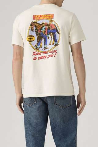 T-shirt Relaxed Fit Archival Overal - Écru
