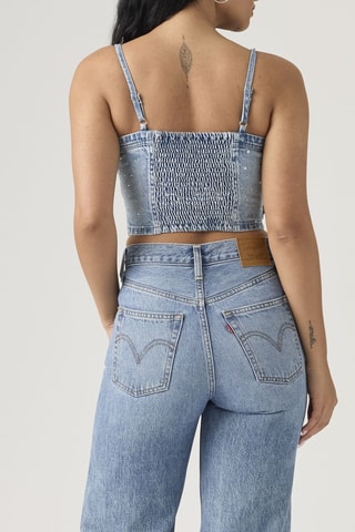 Crop top en jean Jadine Denim - Marron