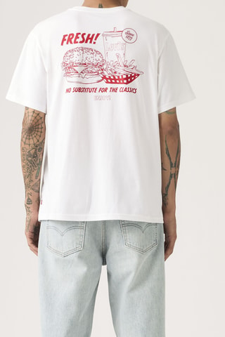 T-shirt Relaxed Fit Fresh  - Blanc
