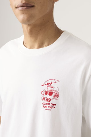 T-shirt Relaxed Fit Fresh  - Blanc