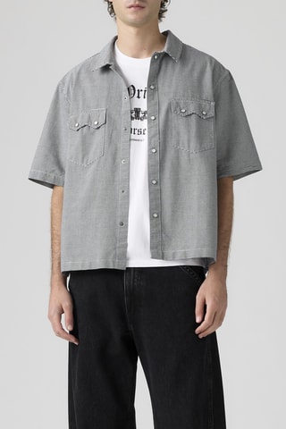 Chemise Boxy Western - Bleu