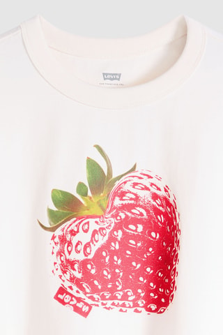 T-shirt Tabor Heart Strawberry Egret Grap - Écru