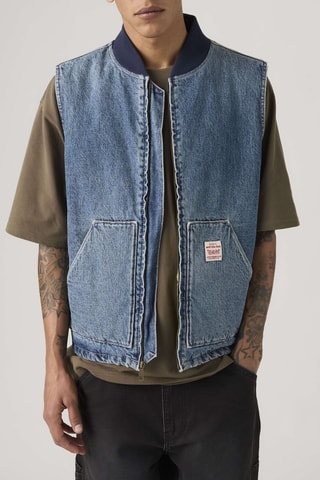 Veste sans manches en jean Sansome - Bleu
