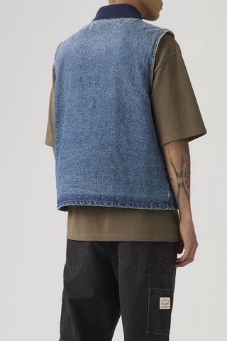 Veste sans manches en jean Sansome - Bleu
