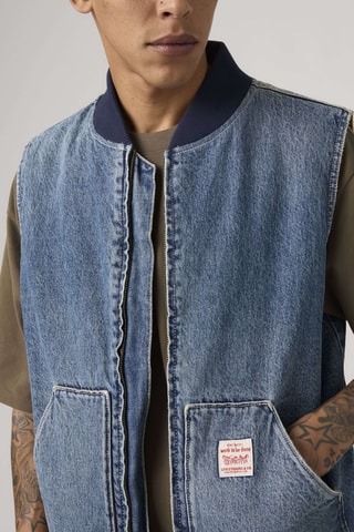 Veste sans manches en jean Sansome - Bleu