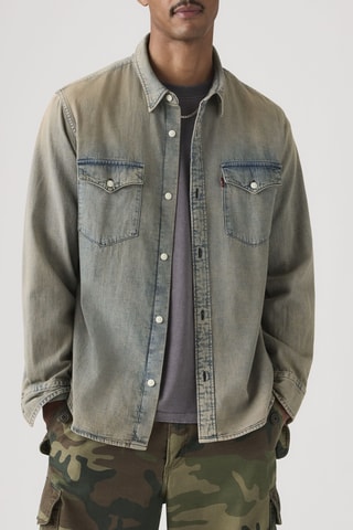 Chemise Relaxed Fit Western - Bleu
