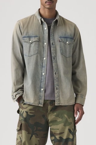 Chemise Relaxed Fit Western - Bleu