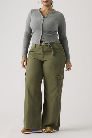Pantalon Baggy Dad Cargo - Vert