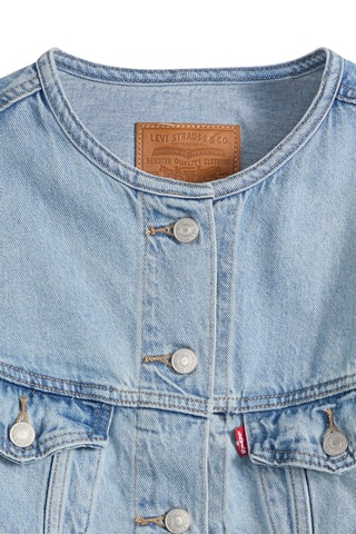 Veste en jean Collarleshrunken 90's Trucker - Bleu clair