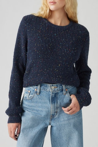 Pull Snowflake Pullover Blazer Confetti - Bleu
