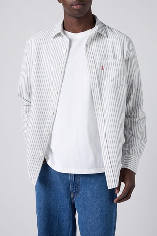 Chemise en lin Sunset Pocket Standard - Blanc