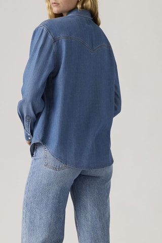Chemisier en jean Teodora Western Going Steady - Bleu