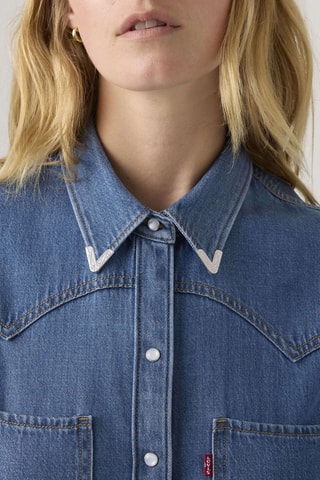 Chemisier en jean Teodora Western Going Steady - Bleu