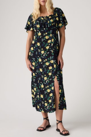 Robe midi Amara Column Flutter - Blanc