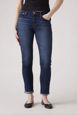 Jean mid rise boyfriend - Bleu