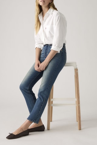 Jean Wedgie Straight  - Bleu