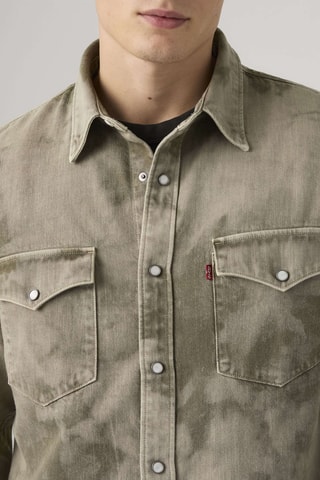 Chemise Relaxed Fit Western - Vert