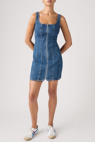 Robe droite en jean Seamed Zip Dreshe'S So Vague - Bleu