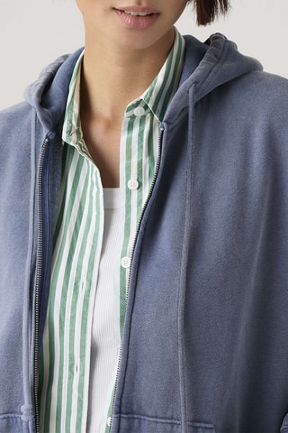 Sweat à capuche Vintage Relaxed Fz Hoodie H126 Sunshine - Bleu