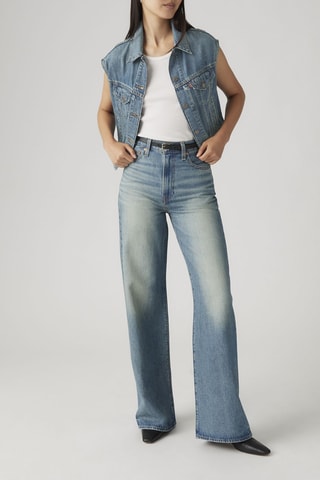 Jean Ribcage Wide Legs - Bleu