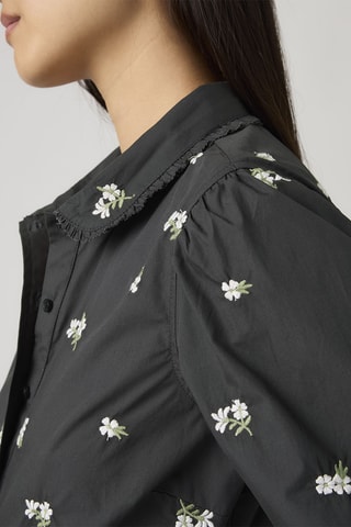 Chemisier Calista Colla Phantom Floral Em - Noir