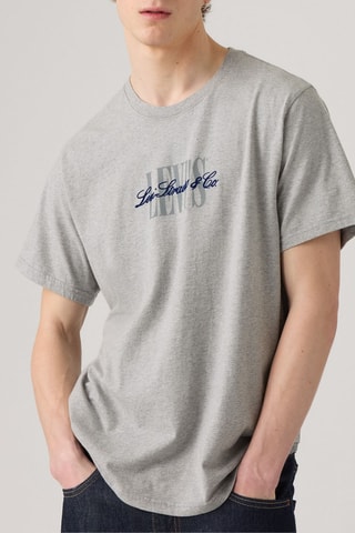 T-shirt Relaxed Fit Serif Logo  - Gris