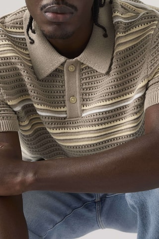 Polo Laguna Sweater Polo Terrace Stripe V2 Vi - Kaki