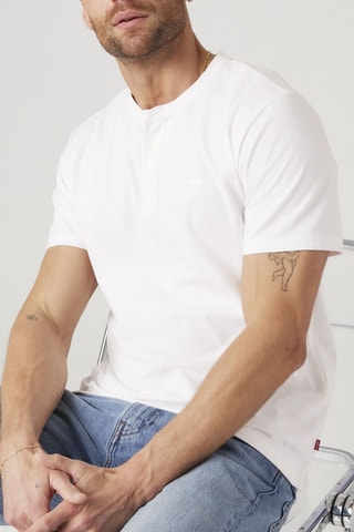 T-shirt Henley - Blanc