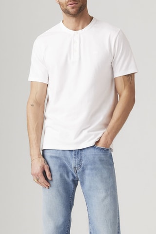 T-shirt Henley - Blanc