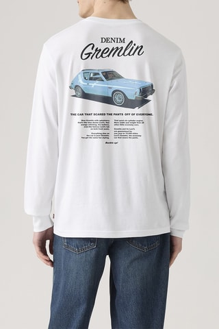T-shirt Relaxed Graphic - Blanc