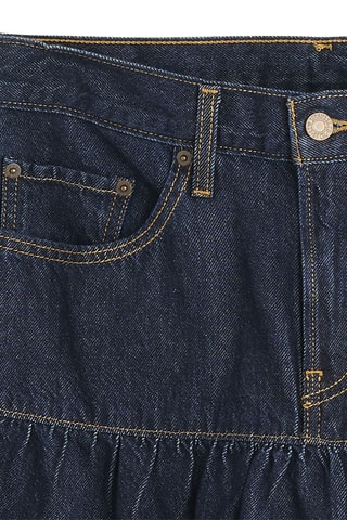 Minijupe en jean Flounce - Bleu