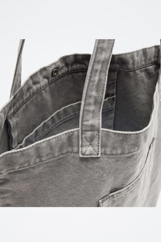 Tote bag en jean Sunshine - Gris