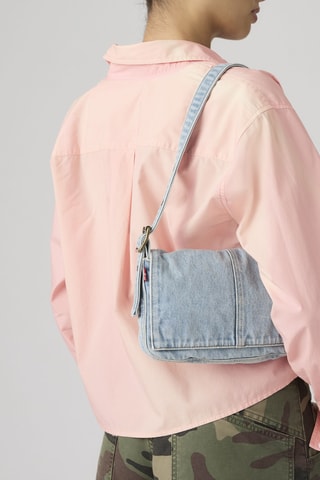 Sac porté épaule en jean Brannan - Bleu
