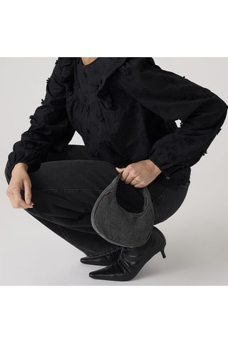 Sac à main en jean Baby Brooklyn - Noir