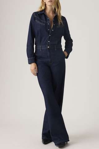 Combinaison en jean Rinoa Wide Legs - Bleu