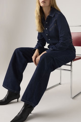 Combinaison en jean Rinoa Wide Legs - Bleu