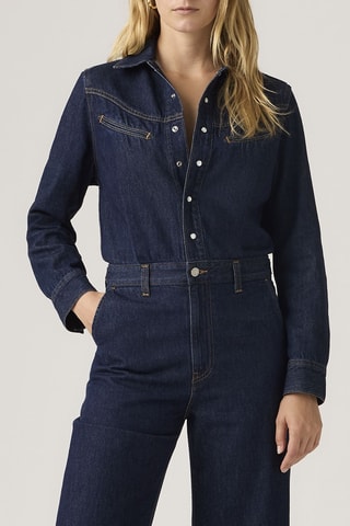 Combinaison en jean Rinoa Wide Legs - Bleu