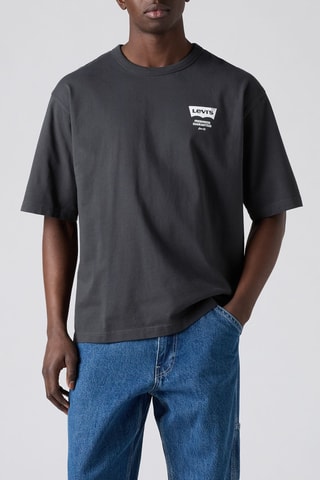 T-shirt Loose Pizza - Noir